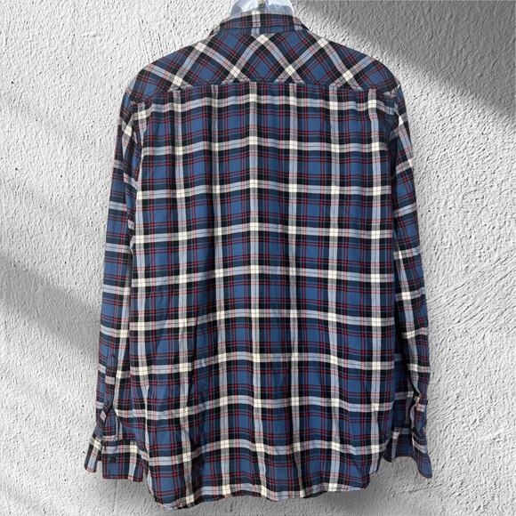 American Rag Shirt Mens XL Blue Plaid Long Sleeve Button Pockets - Picture 2 of 4